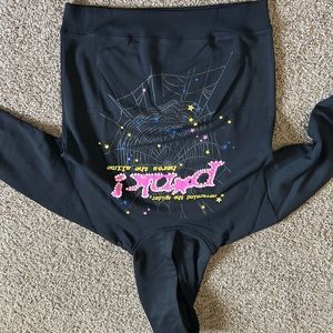 Black Hoodie with Pink Graphic